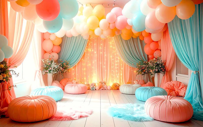 Whimsical Pastel Paradise - Baby photoshoot Backdrop