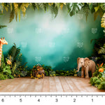 Jungle Wildlife Background Backdrop