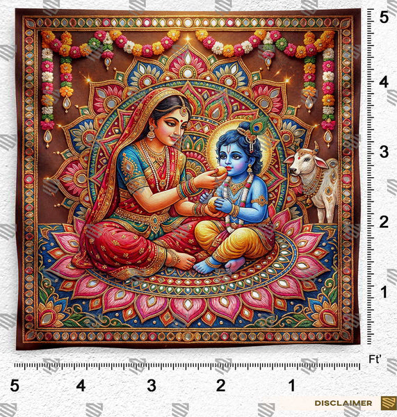 Yashoda Vatsalya Baby Krishna Photography Backdrop second image