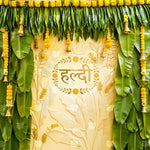 Yellow Marigold Haldi Ceremony Backdrop