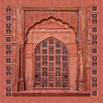 Scarlet Serenity Floral Jaali Backdrop