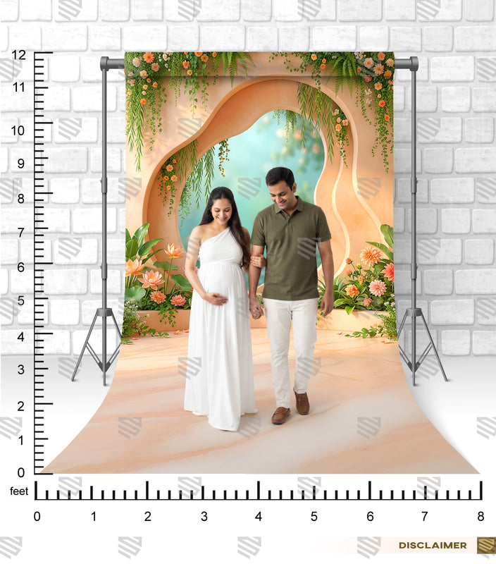 Blooming Garden Arch Maternity Photography Backdrop