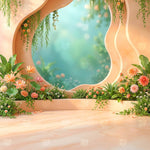 Blooming Garden Arch Maternity Photography Backdrop