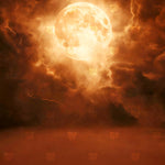 Celestial Fire Moon Maternity Photography Backdrop