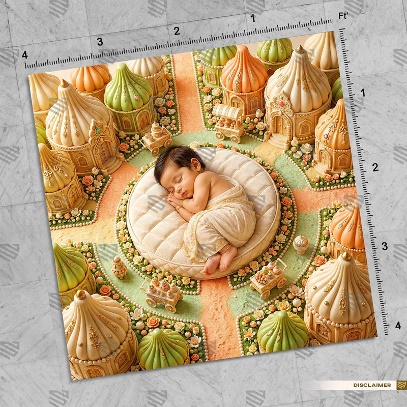 Modak Nagar Mahotsav Ganesha Newborn Baby Photography Backdrop
