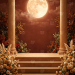 Moonlit Classical Floral Stage Maternity Photography Backdrop