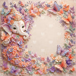 Floral Garden Ganesh Baby Photoshoot Backdrop