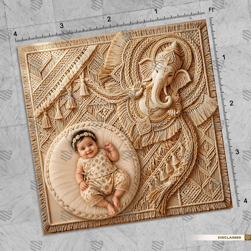 Shubh Sutra Vinayak Ganesha Newborn Baby Photography Backdrop