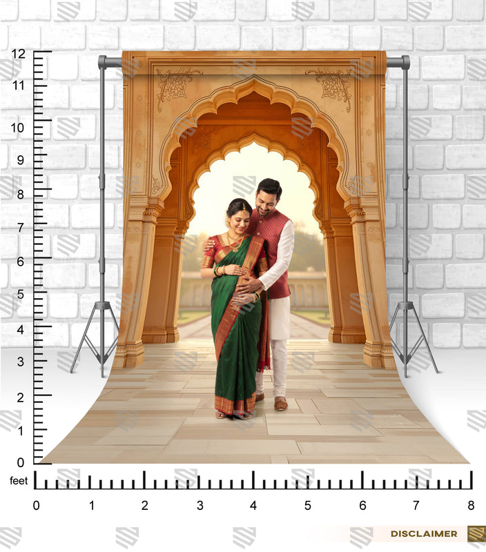 Sunlit Palace Gateway Maternity Photography Backdrop