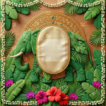 Royal Forest Ganesh Baby Photoshoot Backdrop
